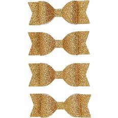 Vivi Gade Sløjfe str. 31x85 mm, guld glitter, 4 stk. 1 pk