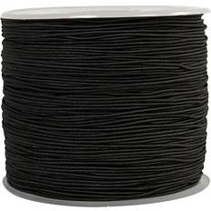 Creativ Company Elastic Beading Cord, thickness 1 mm, black, 250 m/ 1 roll