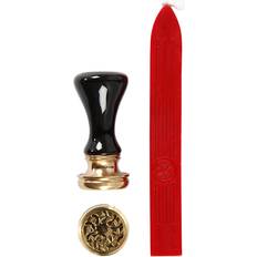 Røde Håndtverk Wax Seal Set, D: 17 mm, red, 1 set