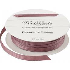 Creativ Company Decoration Ribbon, W: 6 mm, rose, 15 m/ 1 roll