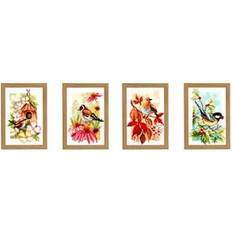 Vervaco Vervaco Counted Cross Stitch Kit: Miniatures 4 Seasons: Set of 4, COTTON, NA, 8 x 12cm