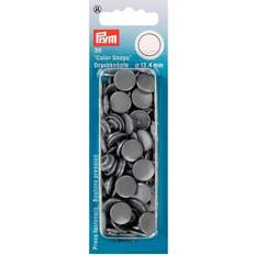 Prym Color Snaps Trykknapper Plast Rund Sølvgrå 12,4mm 30 stk