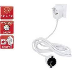 Hvid Forlængerledninger REV extension Powersplit 5m white