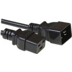 Iec c19 MicroConnect strømkabel IEC 60320 C19 til IEC 60320 C20 1 m