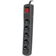 Natec power strip 1.5m Bercy 400 surge protector (5 sockets) Black