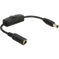 DeLock 65497 0.2m-2x DC 5.5x2.5mm-0,2 m-Schwarz