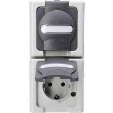 Kopp 131456008 1 st Utomhus strömställare Komplett Vägguttag lock BlueElectric Grå