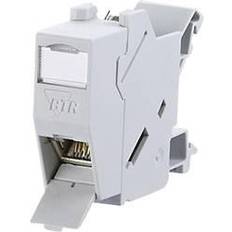 Grey Ethernet, Data & Phone Outlets Metz Connect 1309426003-E Network outlet DIN rail CAT 6 Grey-white (RAL 7035)