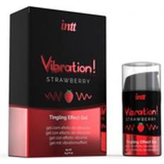 Bescherming en Assistentie Vibration! Strawberry Tintelende Gel Rood