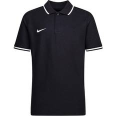 XS Polotrøjer Børnetøj NIKE Youth Boys Polo Team Club 19 SS - Black/White (AJ1502-010)