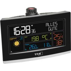 Sì Stazioni Meteo TFA Dostmann View Show 35.8002.01 Quarzo Orologio da tavolo WLAN Digitale Nero