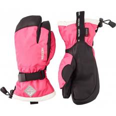 Hestra Jr Gauntlet CZone 3-finger - Fuchsia & Ivory (32532-930030)