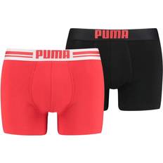 Puma Rood Herenondergoed Puma Placed Logo Boxers 2-pack - Red/Black