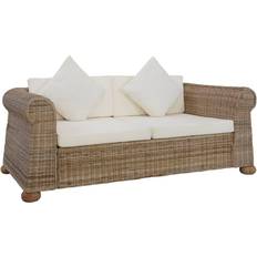 Rattan Sofas vidaXL 283073 Sofa 155cm Zweisitzer