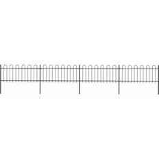 Musta Aidat vidaXL Garden Fence with Hoop Top 680x130cm