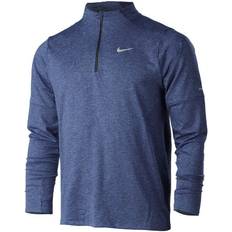 Nike dri fit tshirt NIKE Element Dri-FIT 1/2-Zip Running Top Men - Obsidian/Game Royal/Heather