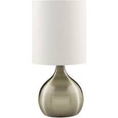 Searchlight Lampes de table Searchlight À Poser Touch 3923 Laiton Ancien Laiton Antique Blanc Lampe de table 28.5cm