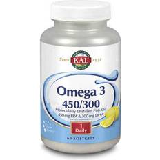 Cápsulas Ácidos Grasos Kal Omega 3 450/300 Sin Gluten 60 Perlas