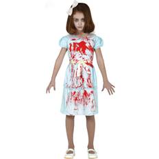 Halloween - Turkos Dräkter & Kläder Fiestas Guirca Blodig Tvillingflicka Barn Maskeraddräkt