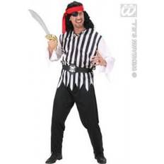 Vegaoo Mens Pirate Man Costume Large UK 42/44" for Buccaneer Fancy Dress