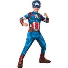 Captain america kostume Rubies Official Marvel Avengers Captain America Classic Childs Costume, Kids Superhero Fancy Dress Small