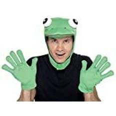 Smiffys Frog Kit with Hood and Gloves Green