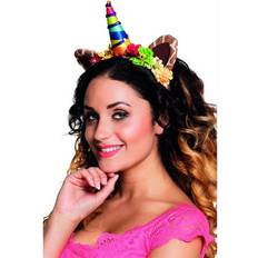 Boland 10117511 BOL04248 Tiara Giraffe Jungle Unicorn Headband with Horn, Adult, Multi-Coloured, One Size