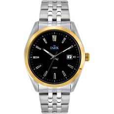 INEX Armbandsur INEX Lænke Bicolour Dato Model [IS107] M 10ATM SP. Herre m/lænke (Stæhr)