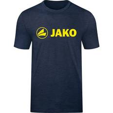 JAKO Promo T-shirt Unisex - Seablue Melange/Neon Yellow