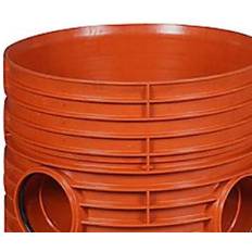 Uponor Rense- & Inspektionsbrønd 600/200mm T3 med lige gennemløb og v. tilløb 90° for glat rør. Incl