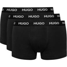 Hugo boss stretch cotton trunks HUGO BOSS Stretch Cotton Trunks with Logo Waistbands 3-pack - Black