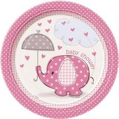 Umbrellaphants Pink, Tallrikar 8-pack
