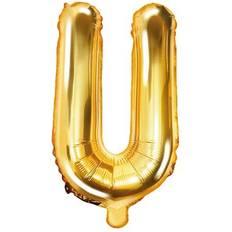 U Bogstavballoner PartyDeco Letter Balloons 'U' 35 cm Gold