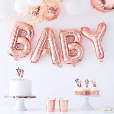 Latex Tekst- & Temaballoner Ginger Ray Rosegold BABY ballon 1 stk