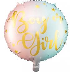 Baby Shower Tekst- & Temaballoner PartyDeco Boy Or Girl Folieballon