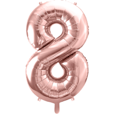 PartyDeco Foil Balloon Number 8 86cm Rose Gold