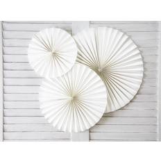 PartyDeco Rosette 3 Pezzi Bianco Crema