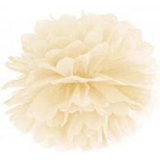 Papir Pomponer PartyDeco Cream papir pompom, 35 cm