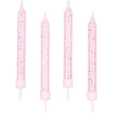 Amscan 10 bougies paillettes rose