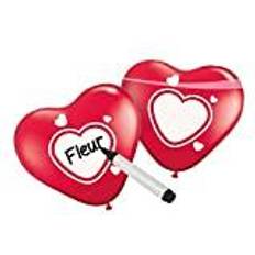Folat Festartikler Folat Writable Balloons Heart, 6pcs