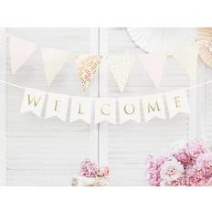 Brylluper Guirlander PartyDeco Welcome kartonbanner