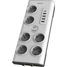Philips BASIC ÖVERSPÄNNINGSSKYDD 6 UTTAG 5 USB 2M