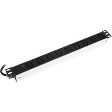 BKT Elektronik BKT ELEKTRONIK Powerpanel 9xC13 med led 1U sort