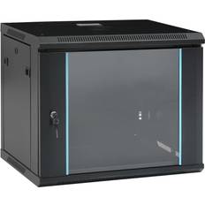 9u vidaXL væghængt netværksskab 9U IP20 19" 600x450x510 mm
