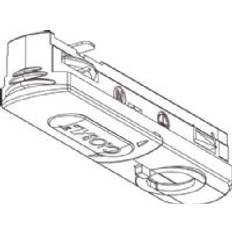 Global base GB66-3 Adapter 230V, 1-faset. Inkl. plast nippel GA57/10 og aflastning XTSA510, hvid, 5 kg. træk. PROFESSIONEL