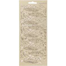 Creativ Company Stickers, fjer, 10x23 cm, guld, 1 ark