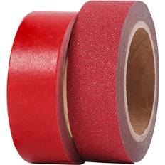 Design Tape, W: 15 mm, red, 2 roll/ 1 pack