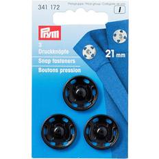 Garn & Håndarbeidsutstyr Prym Snap Fasteners 21 mm Black