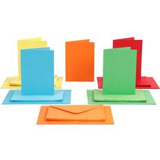 Creativ Company Cards and Envelopes, card size 10,5x15 cm, envelope size 11,5x16,5 cm, 110 220 g, assorted colours, 50 set/ 1 pack