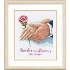 Vervaco Vervaco Wedding Record Holding Hands Counted Cross Stitch Kit, Multi-Colour